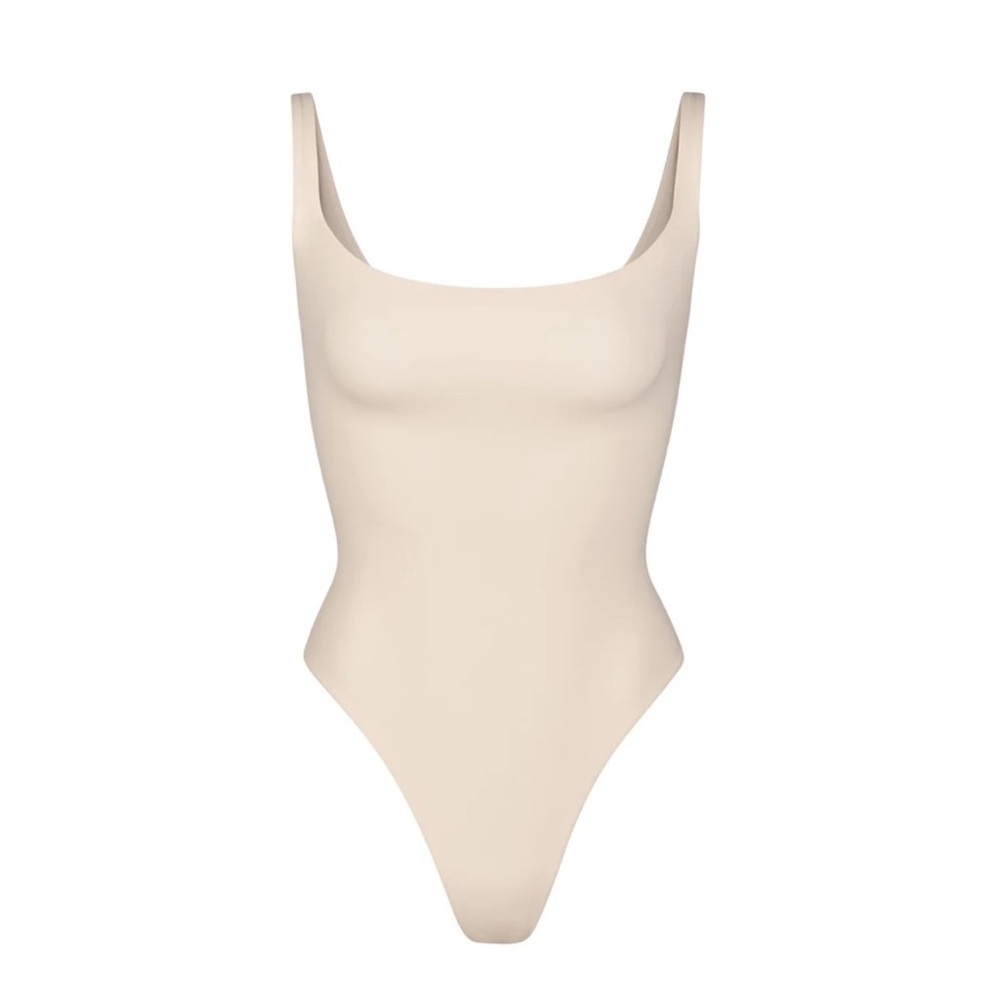 SKIMS (G21) Square Neck Bodysuit | Sand size S NWT - Picture 3 of 4